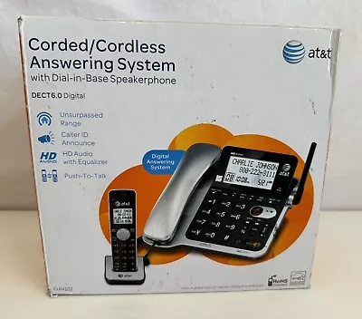 AT&T CL84102 Corded/Cordless Answering System DECT 6.0 Speakerphone New (other) • $45