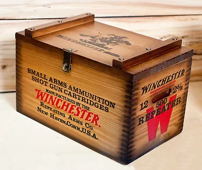 $99.99 • Buy Winchester Wooden Ammunition Box | Wood Ammo Box | Wooden Ammo Box