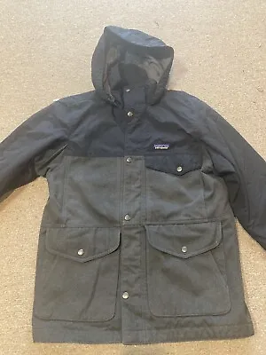 Men’s Patagonia Hybrid Mountain Parka Jacket Coat Size Small Black Charcoal EUC! • $34.99