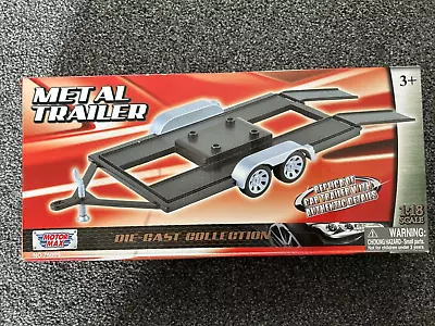 MOTORMAX Metal Trailer Diecast Model Car Transporter Scale 1:18 New Boxed 76009 • £20