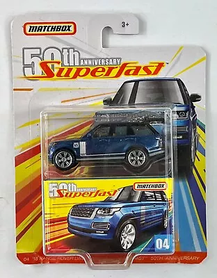 MATCHBOX MBX Superfast 50th AnN 2016  #4 '18 2018 Blue Range Rover  T37 • $5.95