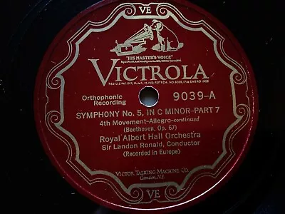 Royal Albert Hall Orchestra 78rpm Single 12-inch Victrola Records VE #9039   • $19.99