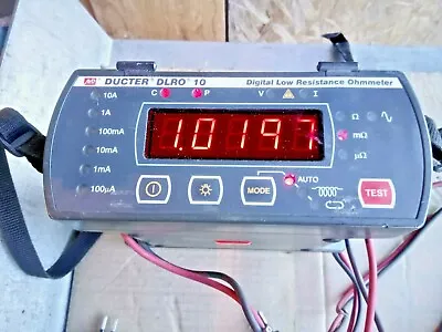 Ducteravomeggerbiddle  Dlro 10 Digital Low Resistance Ohmmeter • $759