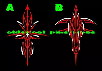 Pinstripe Pinstriping Custom Classic Hot Rat Rod Motorcycle Vinyl Decal SETof 2 • $10.75