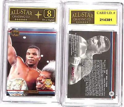 Scarce Mike Tyson Boxing 1991 Ringlords Sample Card Graded ASG 8 EX #Q • $39.99