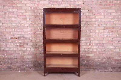 Antique Four-Stack Barrister Bookcase By Macey Circa 1920s • $1345