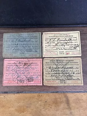 Vintage Hunting Licenses North Carolina • $39.99