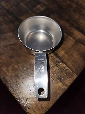 Vintage Foley Stainless Metal Measuring Cup 1/3 • $8.99