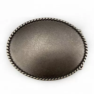 Silvery DIY Blank Belt Buckle Oval Western Rodeo Belt Buckles For Women Men NEW • $9.95