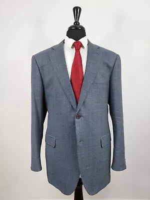 Suitsupply Napoli Blue 2 Button 100% Wool Dual Vents Sport Jacket Blazer 48L • $74.99