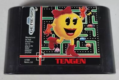 Ms. Pac-Man Sega Genesis Video Game 1991 Authentic Cartridge Only • $9.47