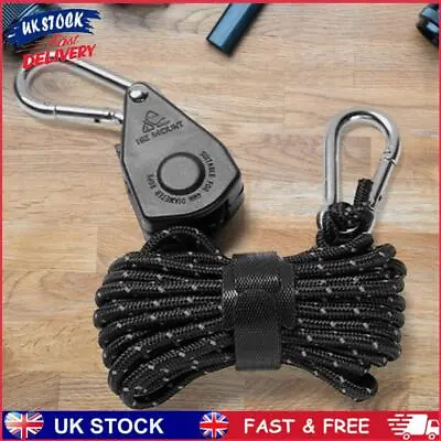 4mm Guy Lines Adjustable Windproof Reflective Camping Accessories (Black) • £5.79