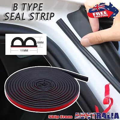 10m Car Door Seal Strip B-Shape Automotive Weather Stripping Rubber Seal Strip • $12.49