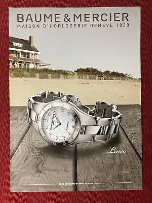 Baume & Mercier Watch Beach Theme 2013 Print Ad - Great To Frame! • $6.95