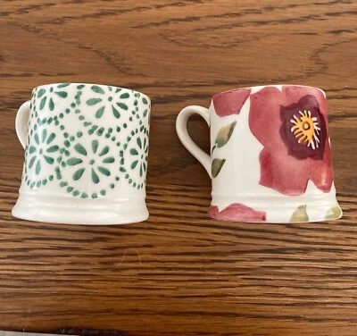 £12.50 • Buy Emma Bridgewater Christmas Rose Espresso Cups 2x VGC NO BOX 2014