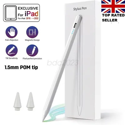 For Apple IPad Pen / Pencil / Stylus With Palm Rejection-UK Stock-White Color • £9.89