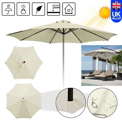 2.5m 2.7m 3m Replacement Fabric Garden Parasol Canopy Cover For 6 8 Arm Umbrella • £14.99