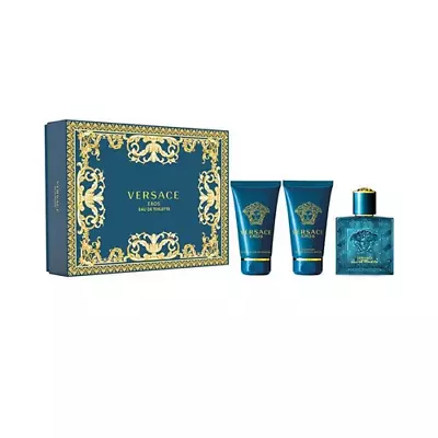 Versace Eros Pour Homme 3 Piece Fragrance Gift Set • $115