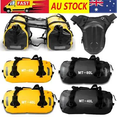 Waterproof Motorcycle Side Saddle Bags Saddlebags Scooters Motorbike Panniers • $53.98