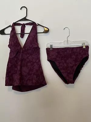 Magic Suit Tankini Set Sz 12 Floral Plum • $20