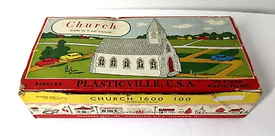 1950s Vintage PLASTICVILLE  O Scale Church (model 1600) Red Door Steeple PARTS • $6.30