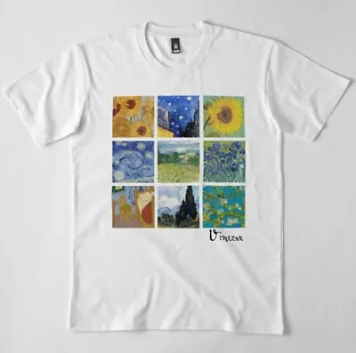 Van Gogh Medley Irises Sunflowers Self Portrait - Tshirt - %100 Premium Cotton • £12.95