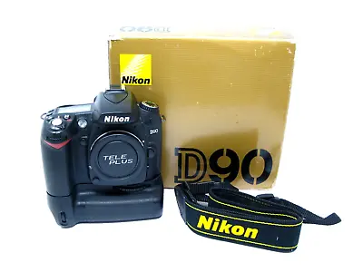 Nikon D90 12.3MP Digital Camera Body Boxed With Battery Grip & Accessories • $146.74