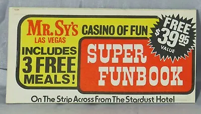 1980's Las Vegas Mr. Sy's Casino Of Fun Super Funbook Coupons Complete • $5