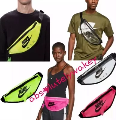 Nike Air Heritage Fanny Pack Zip Hip Waist Bag Bum Belt Thermo Plastic Key Ring • $80.85