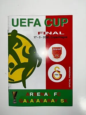 £12 • Buy Arsenal Vs Galatasaray UEFA Cup Final Unofficial Matchday Programme 17/5/2000