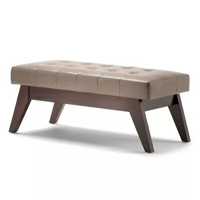 Draper 40 In Wide Rectangle Mid Century Tufted Ottoman Bench • $160.55