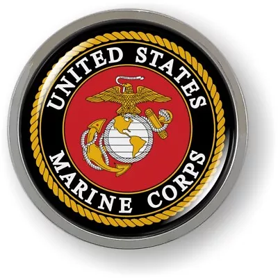 United States Marine Corps 3D Domed Emblem Badge Car METAL Chrome Bezel-Style 1 • $19.99