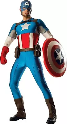 Captain America Avengers Marvel Superhero Fancy Dress Up Halloween Adult Costume • $369.99