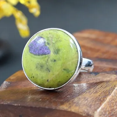 Natural Tasmanian Serpentine Ring In 925 Sterling Silver Gift For Men & Women • $39.99