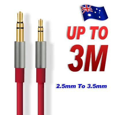 2.5mm Male 3Pole To 3.5mm Male Record Car AUX Audio Cord Headphone Connect Cable • $8.45