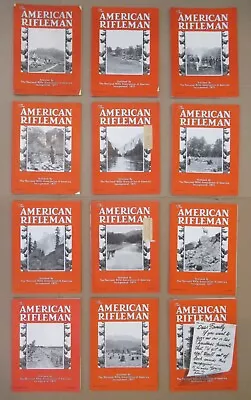 Lot Of 12 - AMERICAN RIFLEMAN - Jan - Dec 1937 - + Binder - Colt Remington NRA • $38.88