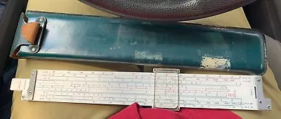 VINTAGE 1947 KEUFFEL & ESSER CO K&E SLIDE RULE 4181-3 Original Leather Case USA • $15.99