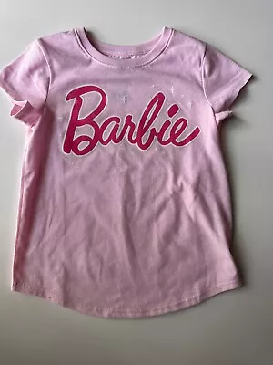 Barbie Girls 4-12 Pink T-Shirt Jumping Beans Logo Magic Tee Pre Owned • $8