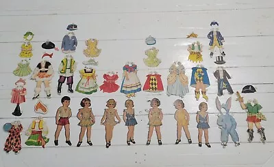 Vintage 42 Pc. Paper Doll Cutouts Set & Clothing & Custom Metal Box GC • $9.97