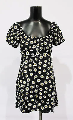 Motel Rocks Women's Patterned Sasi Dress AC9 Grunge Daisy Black Size XS NWT • $14.39