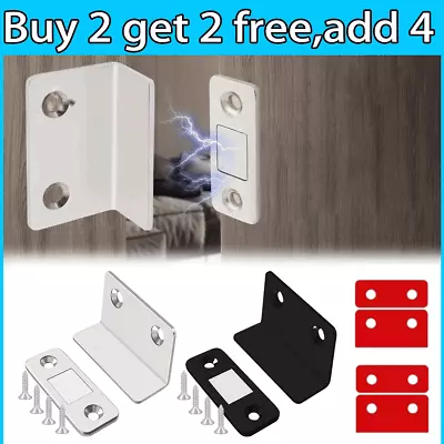 Strong Magnet Steel Catch Latch For Door Closet Cabinet Cupboard Closer Silver • £2.80