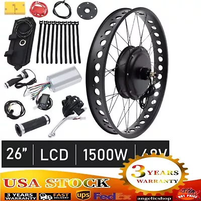 1500W 48V Fat Bike  Convert Kit Regenerative Braking Electric Snow Beach Bicycle • $319