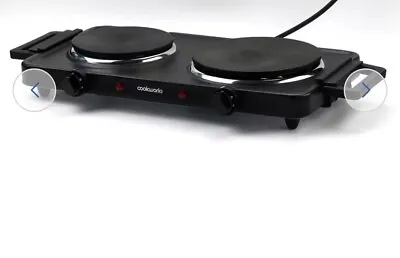 ✅SALE✅Cookworks 2500W Table Top Double Hob Hot Plate • £25