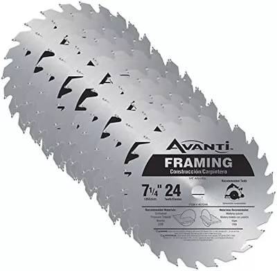 Vintage / AVANTI FRAMING CIRCULAR SAW BLADE 7 1/4  X 24 • $3.99