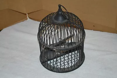 Vtg Solid Brass Birdcage Hanging  Made In India Bird Cage • $68