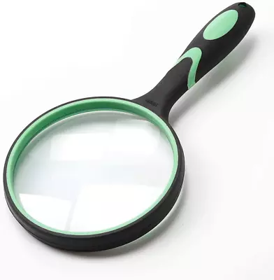 Gyanduly Large Magnifying Glass 5X Handheld Reading Magnifier For Seniors Kids • $14.99