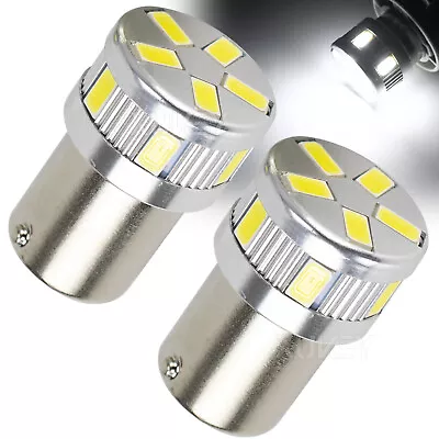 2X 1156 BA15S Car While Globe LED Brake Reverse Turn Stop Tail Light Bulb 12 24V • $13.62