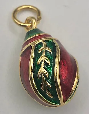 RARE Vintage NEW Joan Rivers GOLD PLATED Enamel Faberge Egg Charm Pendant~Easter • $18.95