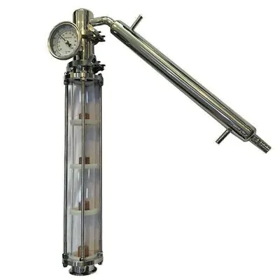 2  Tri Clamp Alcohol Distiller Bubble Plate Reflux Column & Condenser Fits Kegs • $215