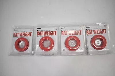 Lot Of 4 Franklin Sports Baseball/Softball Bat Weights 16 Oz Red Heavy Duty • $44.99